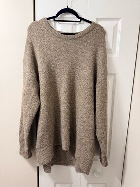 Old Navy Cozy Taupe Crewneck Sweater